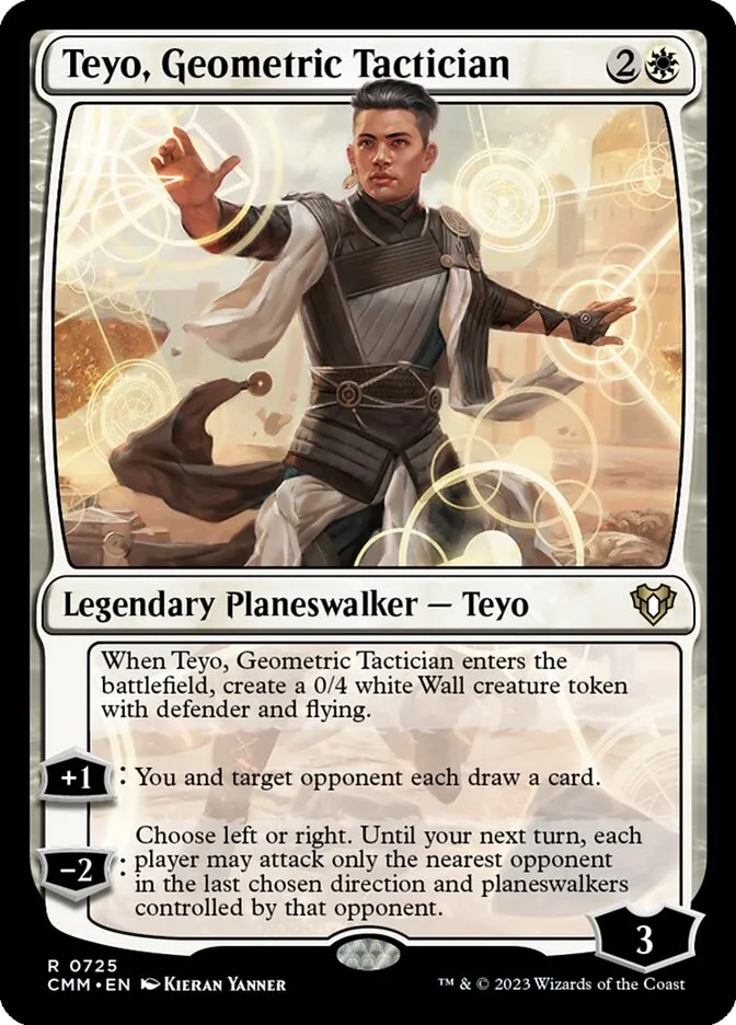 2023 Commander Masters Teyo, Geometric Tactician #725 rare card image