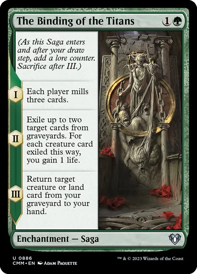 2023 Commander Masters The Binding of the Titans #886 uncommon card image