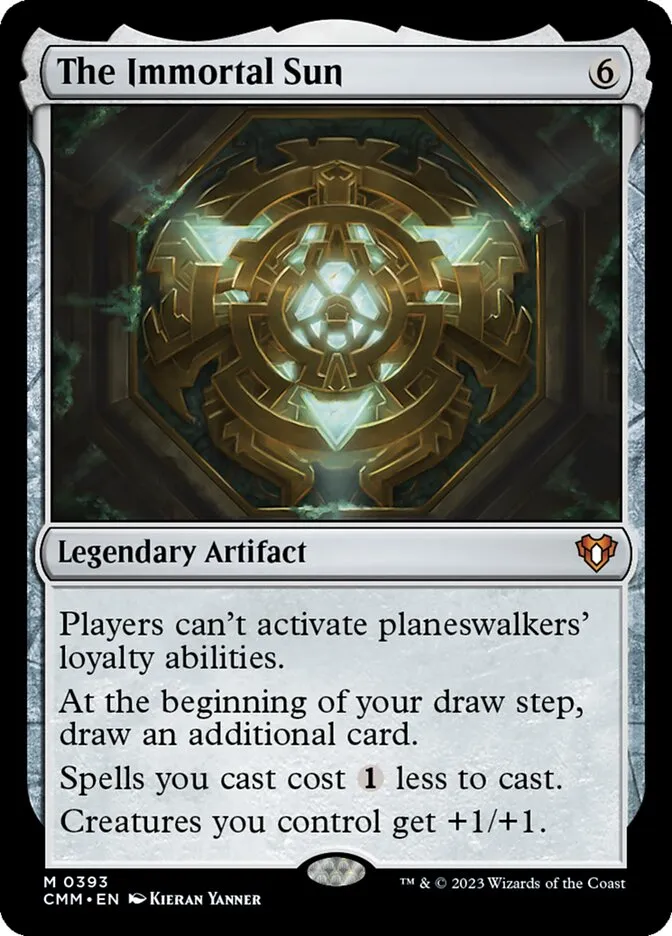 2023 Commander Masters The Immortal Sun #393 mythic card image