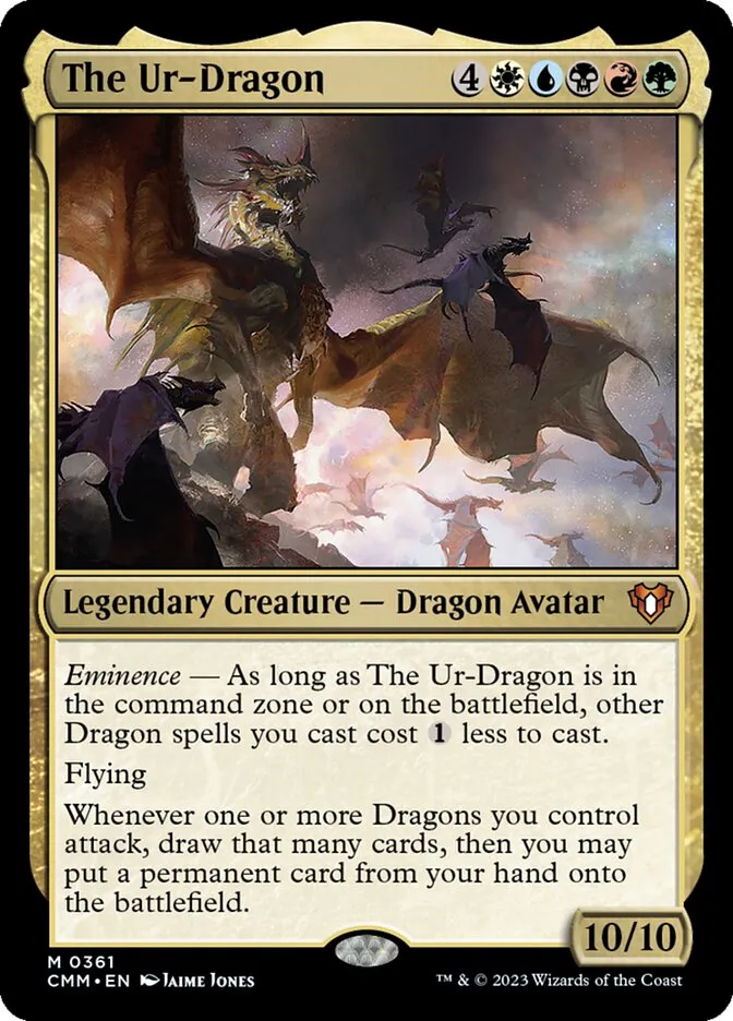 2023 Commander Masters The Ur-Dragon #361 mythic card image