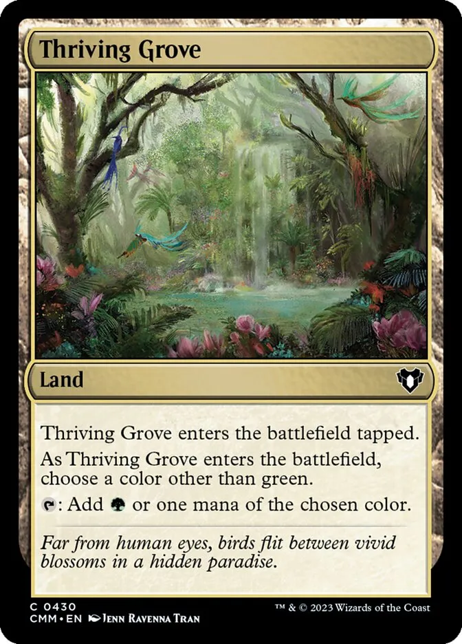 2023 Commander Masters Thriving Grove common #430 common card image