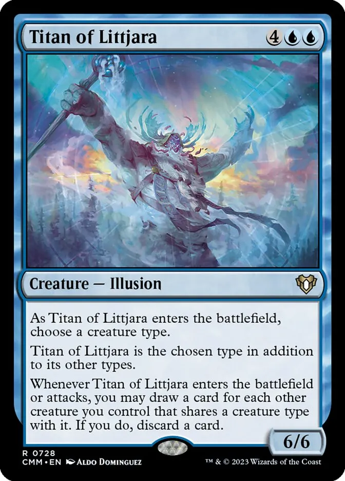 2023 Commander Masters Titan of Littjara #728 rare card image