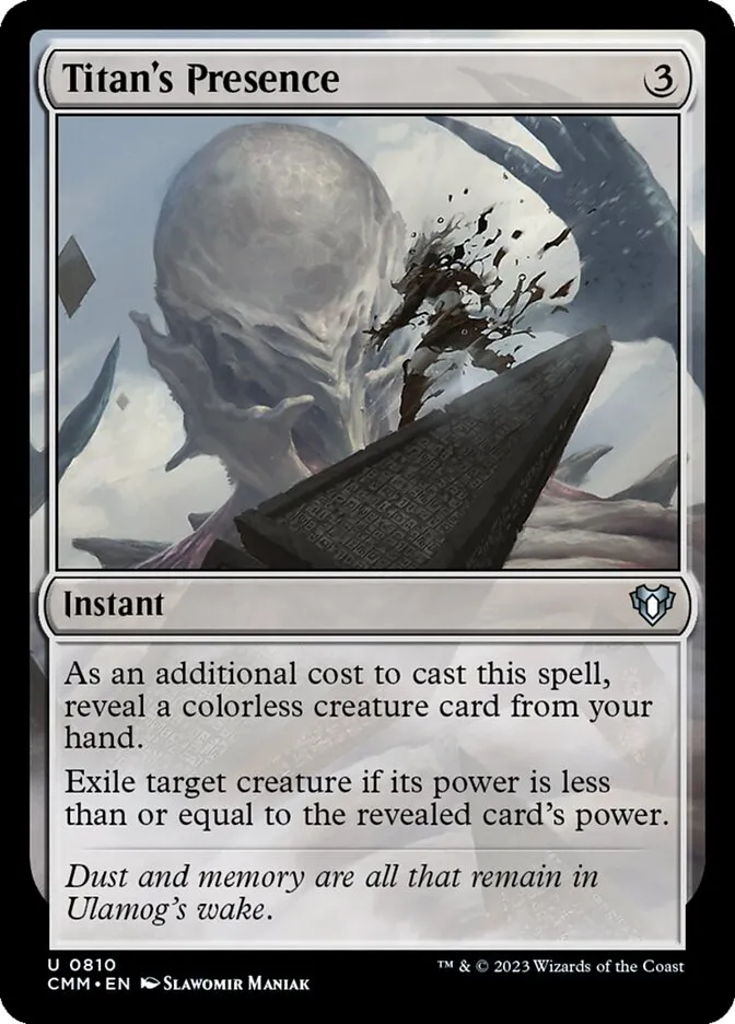2023 Commander Masters Titan's Presence uncommon #810 uncommon card image
