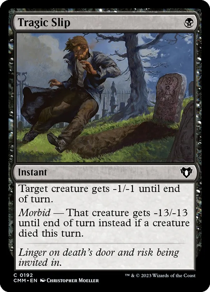2023 Commander Masters Tragic Slip common #192 common card image