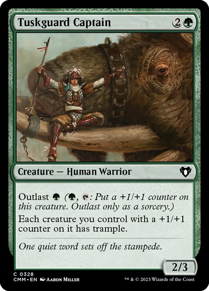 2023 Commander Masters Tuskguard Captain common #328 common card image