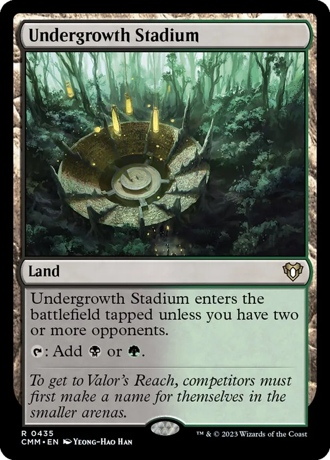 2023 Commander Masters Undergrowth Stadium rare #435 rare card image