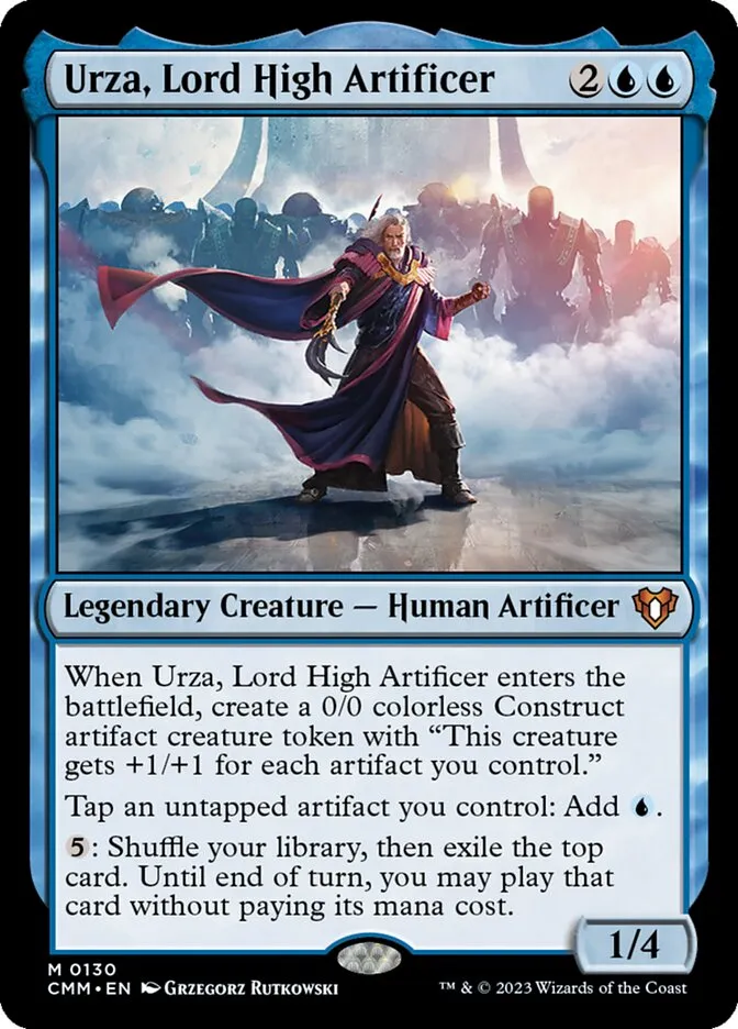 2023 Commander Masters Urza, Lord High Artificer #130 mythic card image