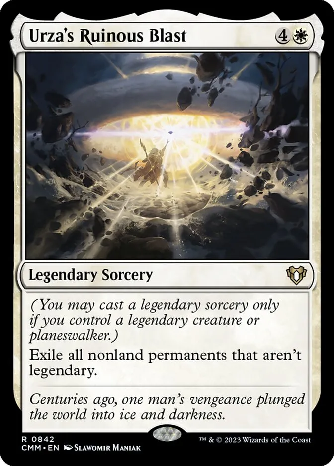 2023 Commander Masters Urza's Ruinous Blast #842 rare card image