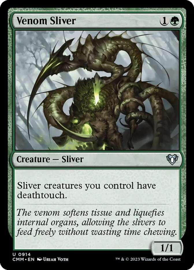 2023 Commander Masters Venom Sliver #914 uncommon card image