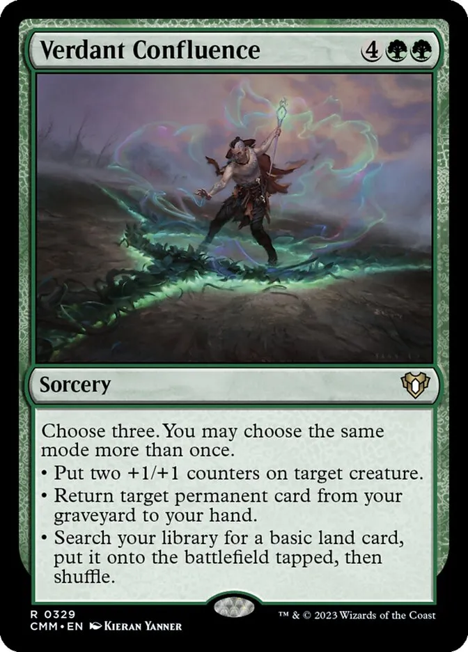 2023 Commander Masters Verdant Confluence rare #329 rare card image