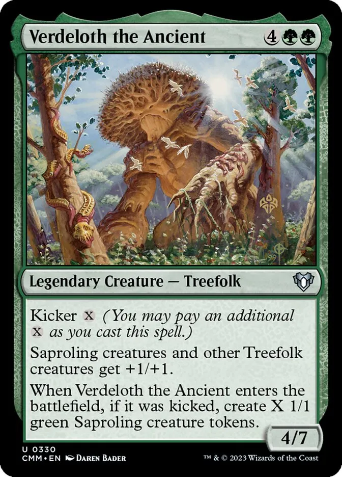 2023 Commander Masters Verdeloth the Ancient #330 uncommon card image