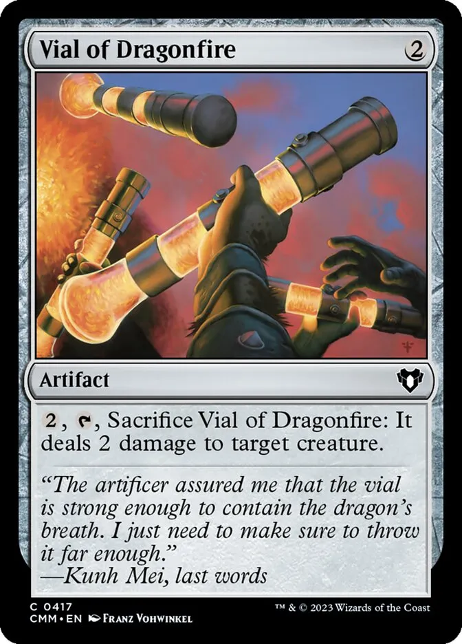 2023 Commander Masters Vial of Dragonfire #417 common card image