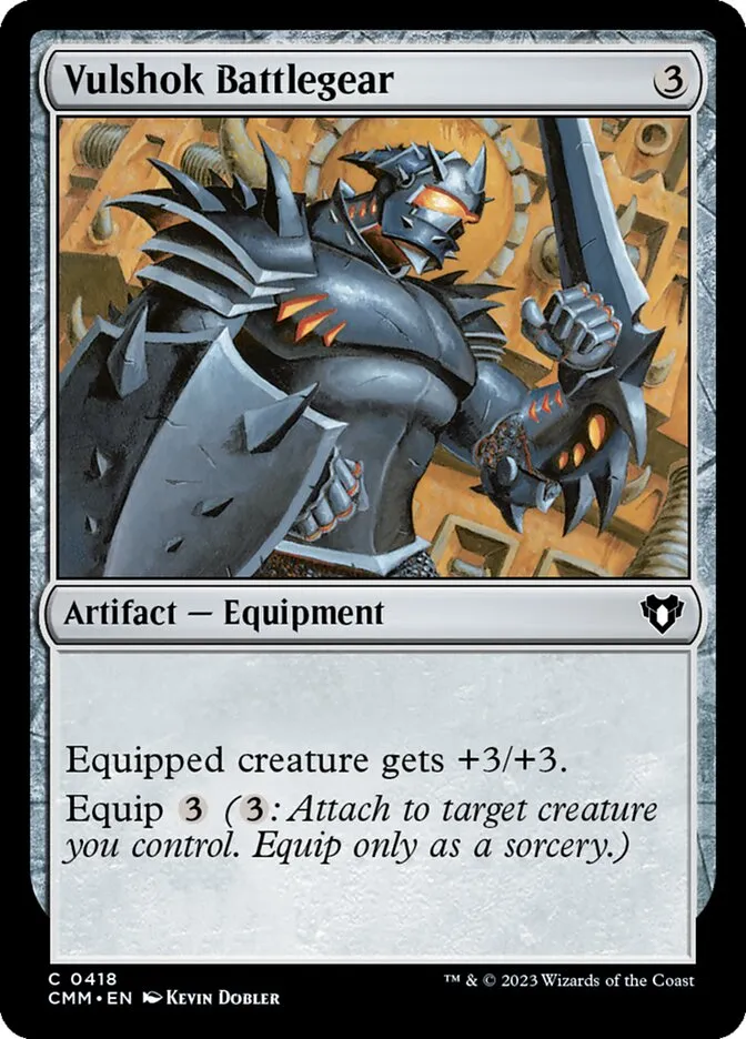 2023 Commander Masters Vulshok Battlegear common #418 common card image