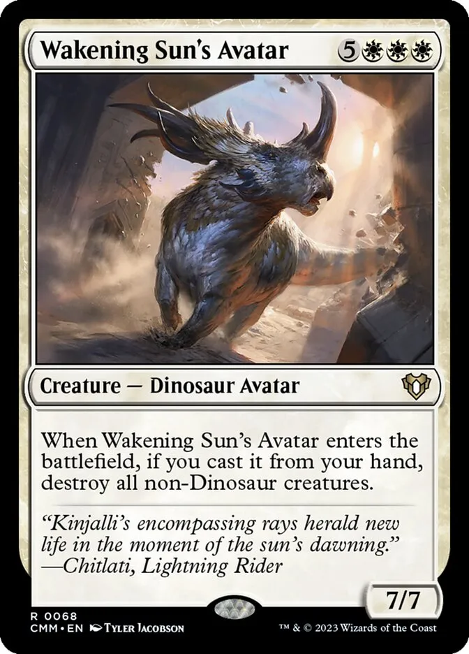 2023 Commander Masters Wakening Sun's Avatar #68 rare card image