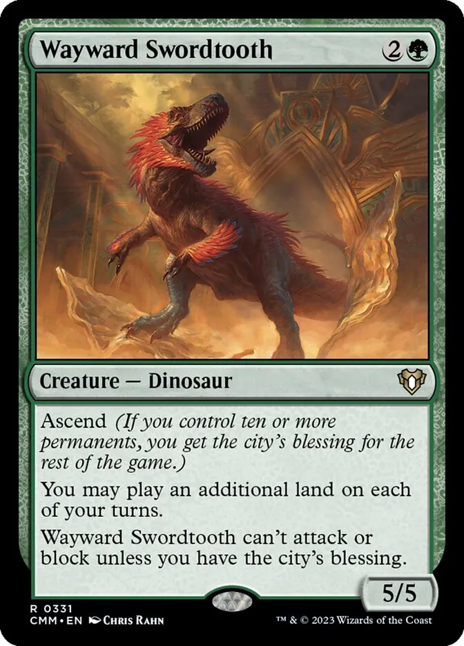 2023 Commander Masters Wayward Swordtooth rare #331 rare card image