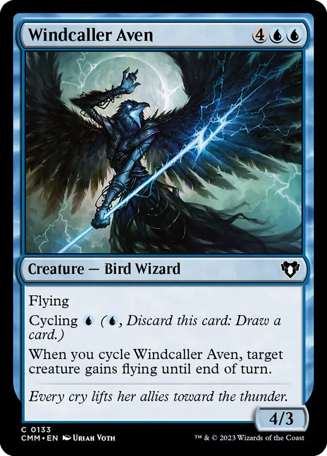 2023 Commander Masters Windcaller Aven common #133 common card image