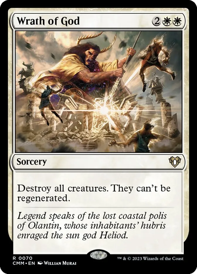 2023 Commander Masters Wrath of God #70 rare card image