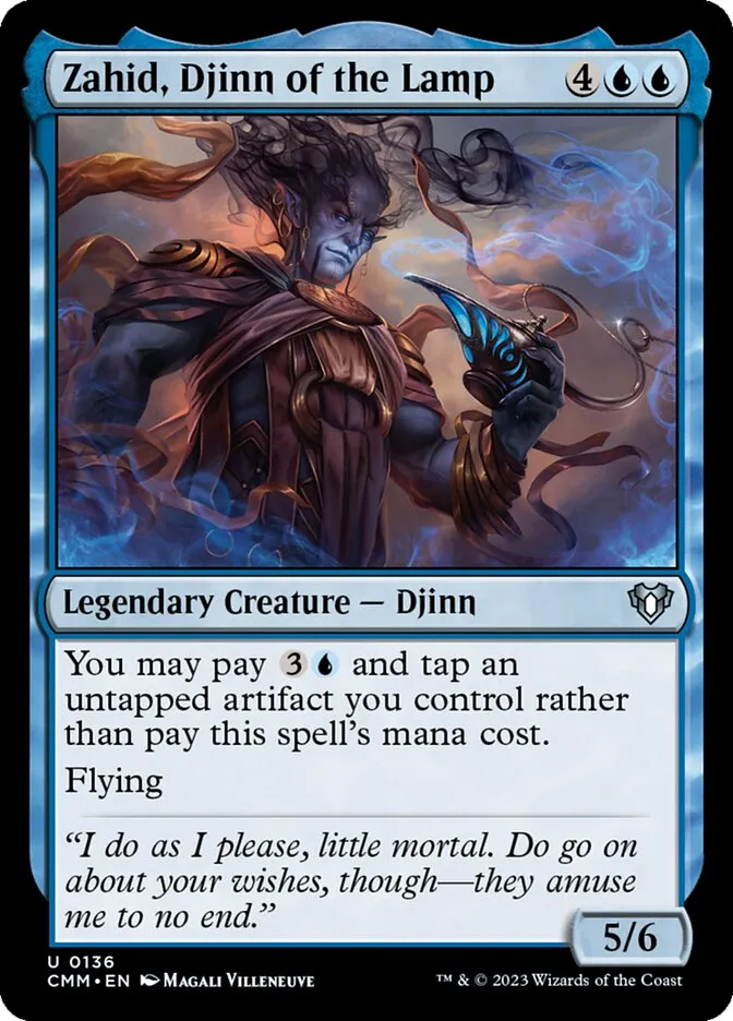 2023 Commander Masters Zahid, Djinn of the Lamp #136 uncommon card image