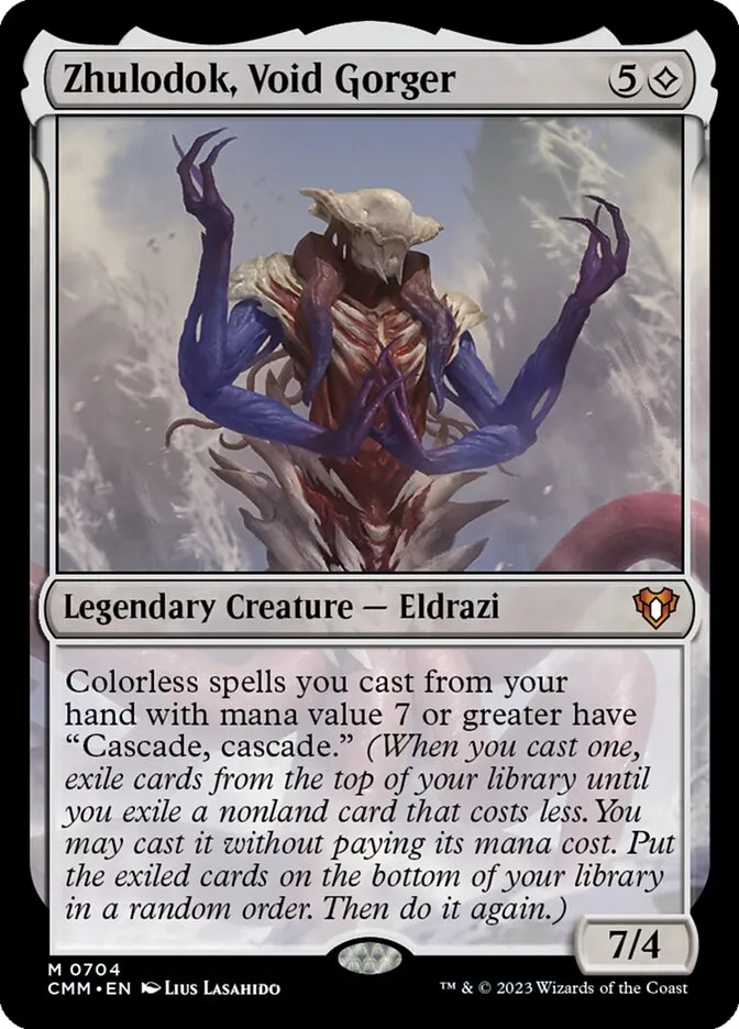 2023 Commander Masters Zhulodok, Void Gorger mythic #704 mythic card image