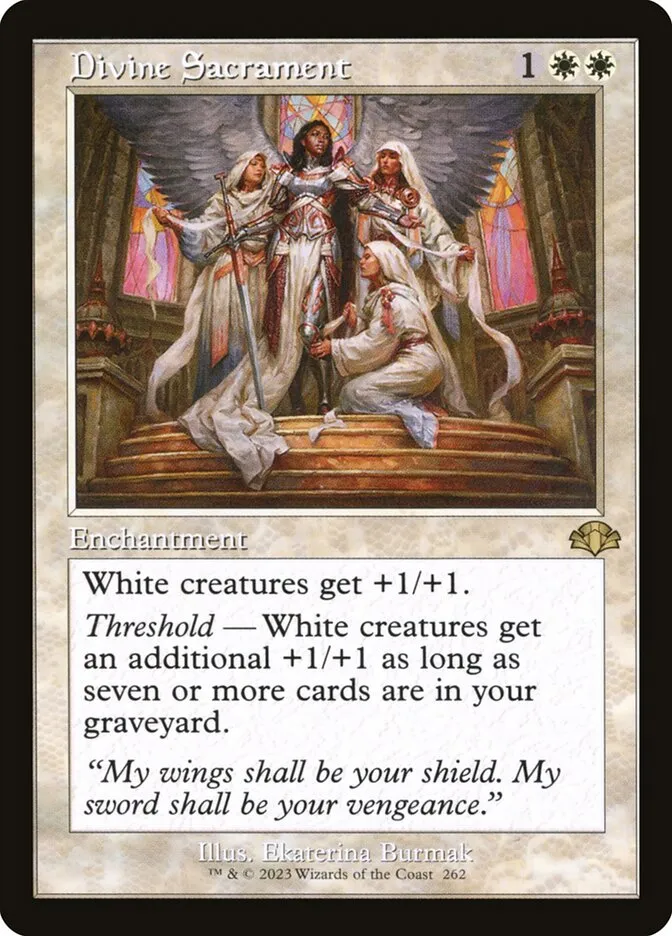 2023 Dominaria Remastered Divine Sacrament [Retro] rare #262 rare card image