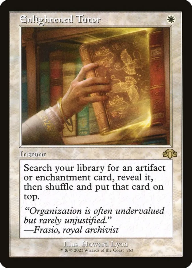 2023 Dominaria Remastered Enlightened Tutor [Retro] rare #263 rare card image