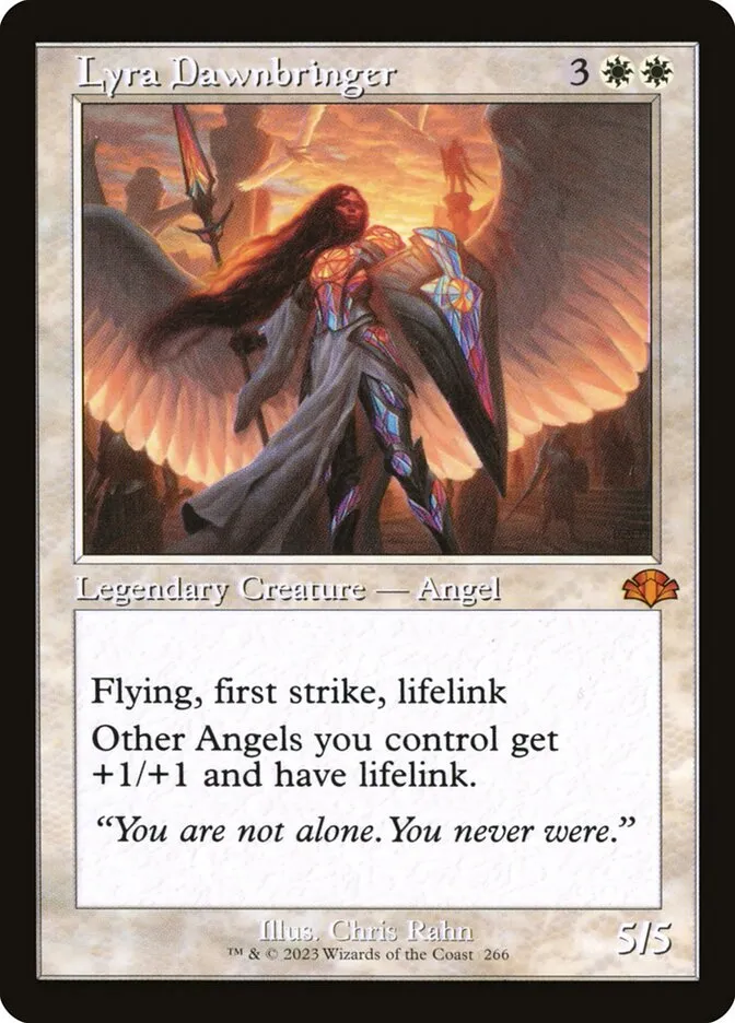 2023 Dominaria Remastered Lyra Dawnbringer #266 mythic card image