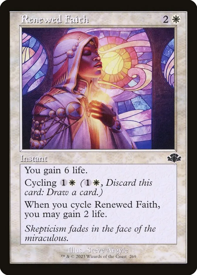 2023 Dominaria Remastered Renewed Faith common #269 common card image