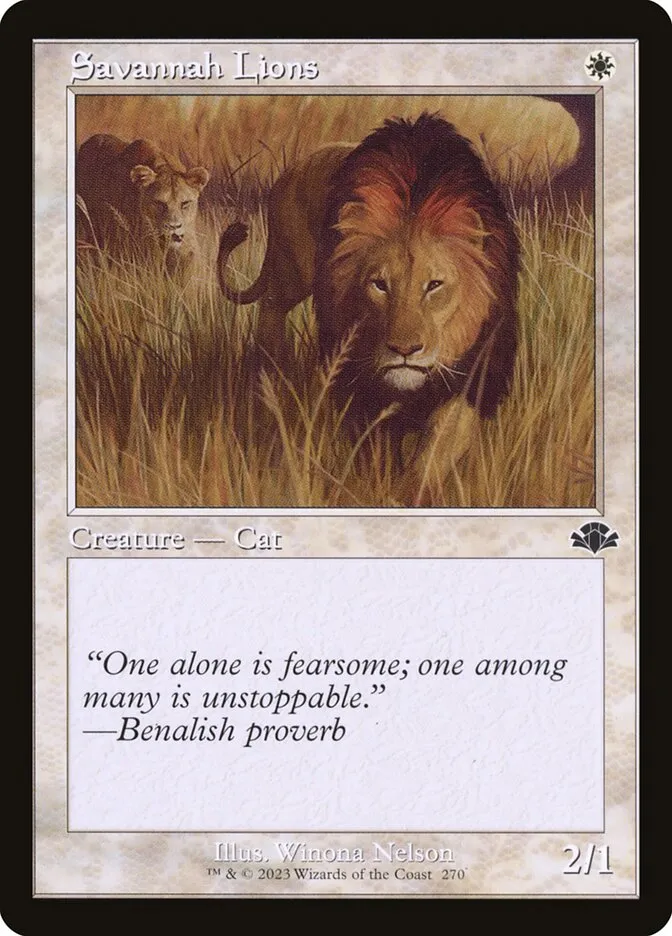 2023 Dominaria Remastered Savannah Lions #270 common card image