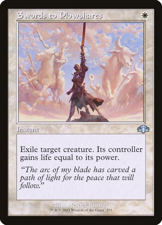 2023 Dominaria Remastered Swords to Plowshares [Retro] uncommon #275 uncommon card image