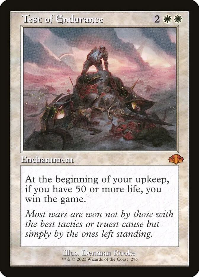 2023 Dominaria Remastered Test of Endurance [Retro] mythic #276 mythic card image
