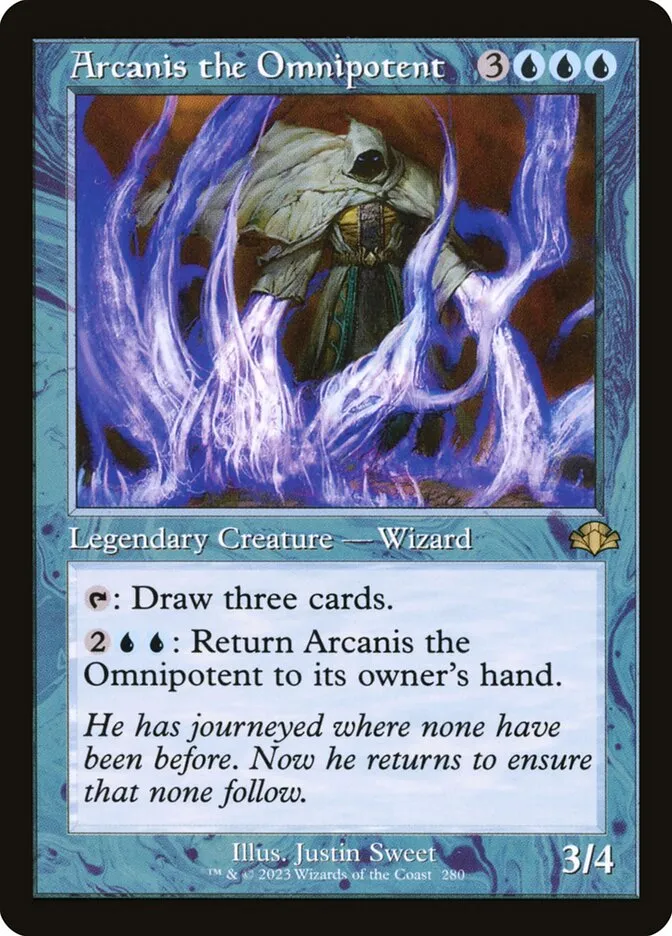 2023 Dominaria Remastered Arcanis the Omnipotent #280 rare card image