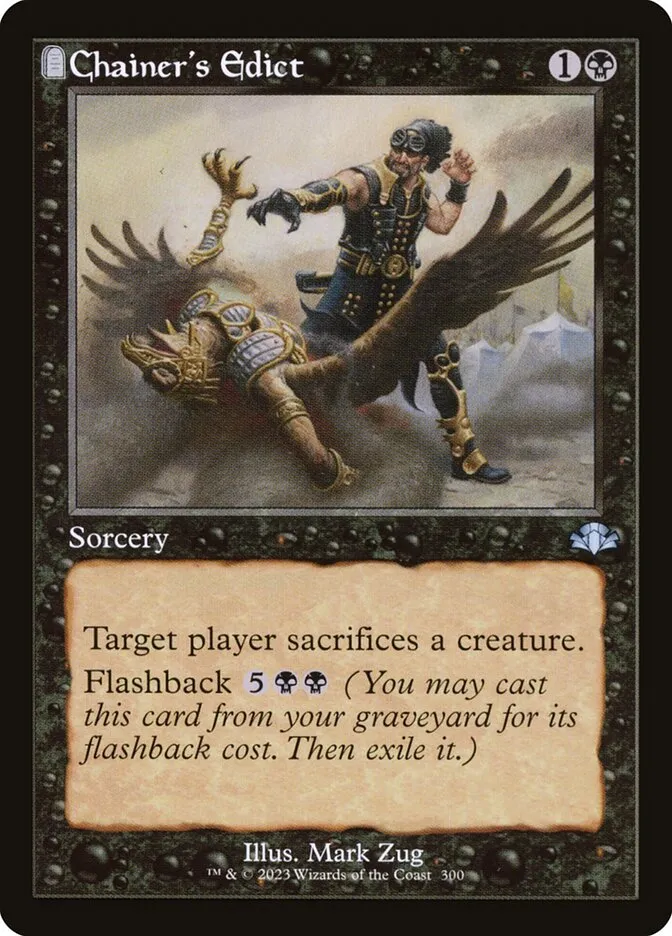 2023 Dominaria Remastered Chainer's Edict #300 uncommon card image