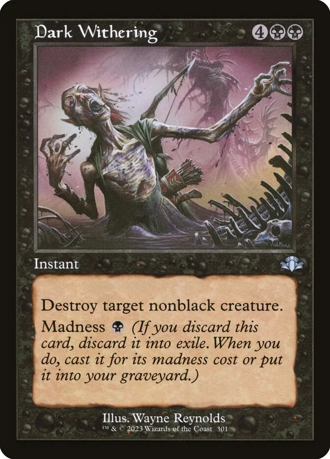 2023 Dominaria Remastered Dark Withering #301 uncommon card image