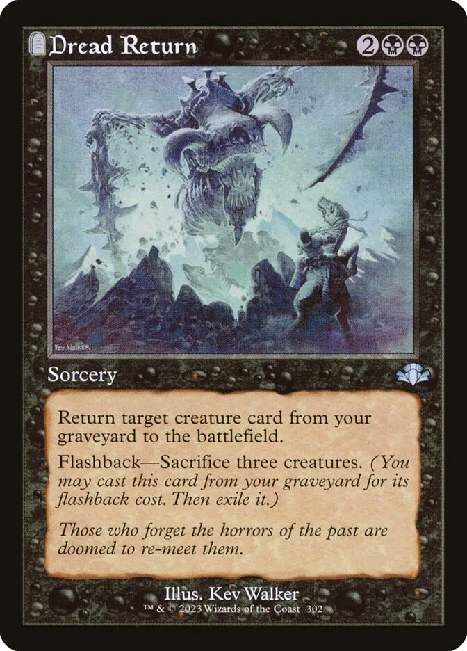 2023 Dominaria Remastered Dread Return uncommon #302 uncommon card image