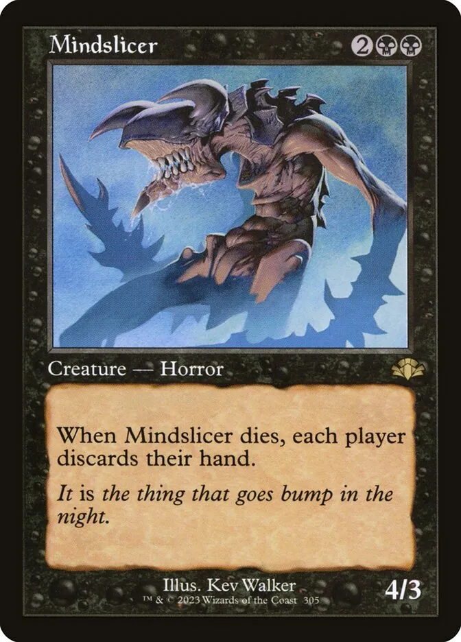 2023 Dominaria Remastered Mindslicer #305 rare card image