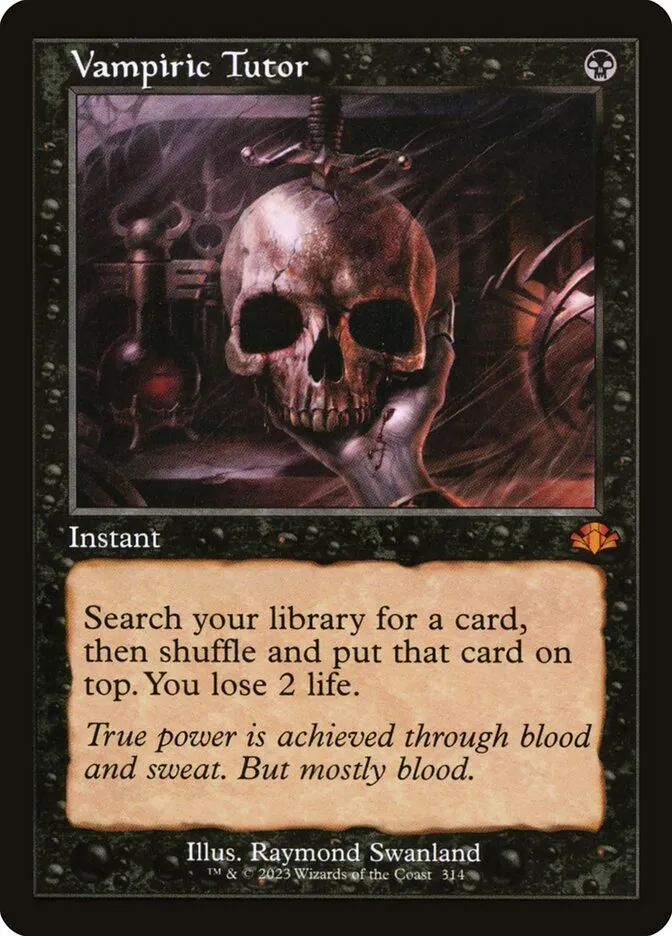 2023 Dominaria Remastered Vampiric Tutor [Retro Foil] mythic #314 mythic card image