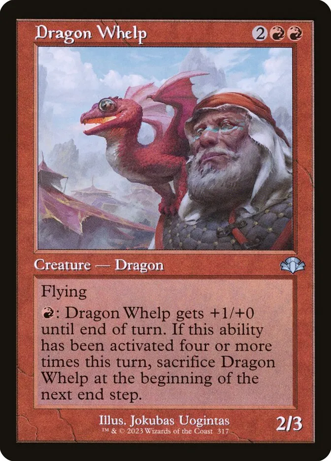 2023 Dominaria Remastered Dragon Whelp #317 uncommon card image