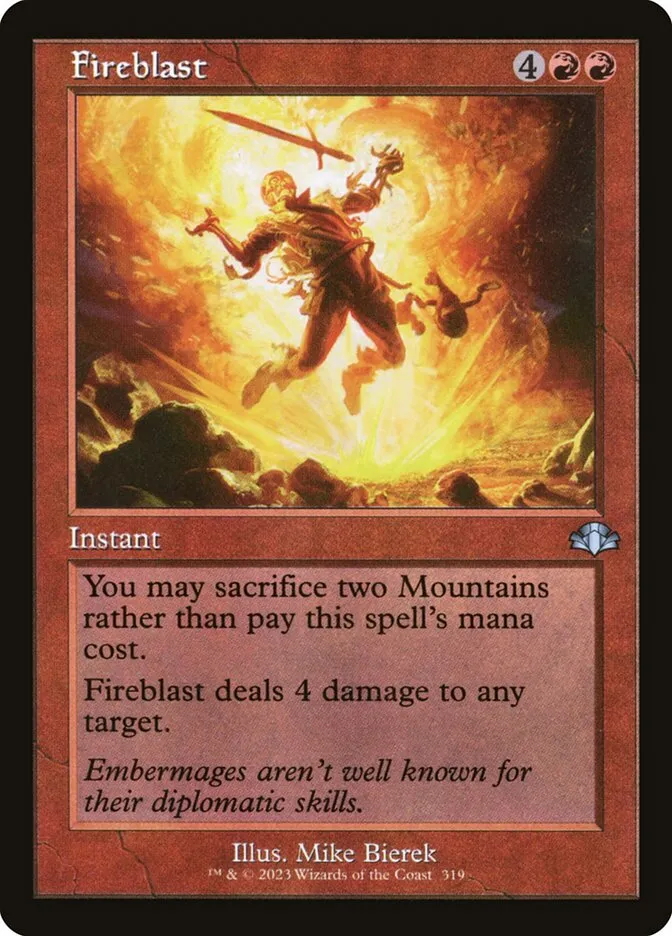 2023 Dominaria Remastered Fireblast #319 uncommon card image