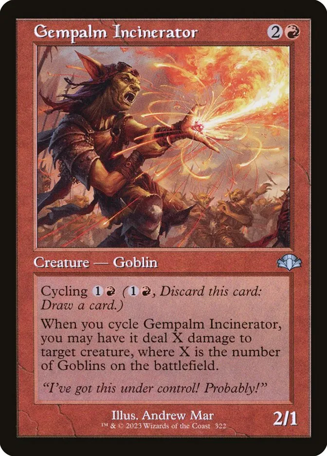 2023 Dominaria Remastered Gempalm Incinerator #322 uncommon card image