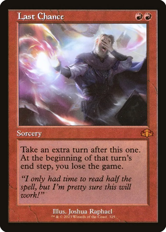 2023 Dominaria Remastered Last Chance [Retro] mythic #325 mythic card image