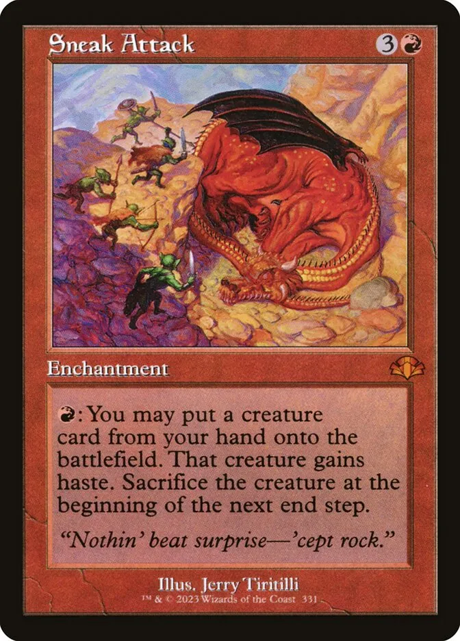 2023 Dominaria Remastered Sneak Attack #331 mythic card image