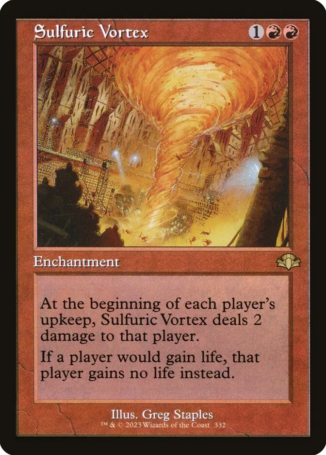 2023 Dominaria Remastered Sulfuric Vortex #332 rare card image