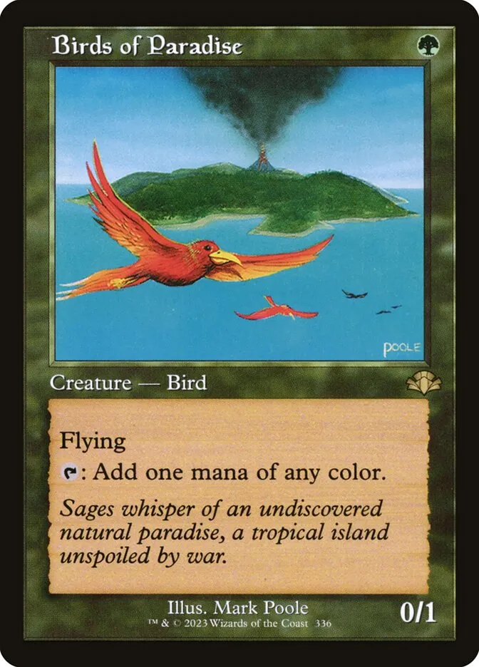 2023 Dominaria Remastered Birds of Paradise [Retro] rare #336 rare card image