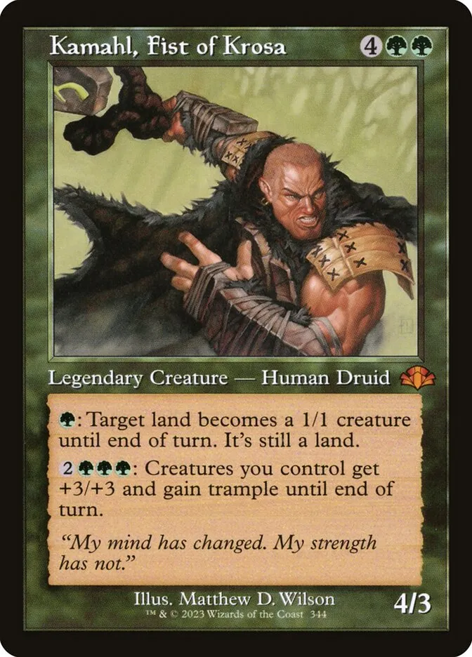 2023 Dominaria Remastered Kamahl, Fist of Krosa #344 mythic card image