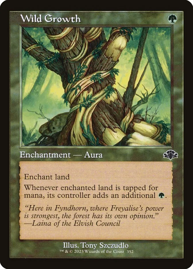 2023 Dominaria Remastered Wild Growth #352 common card image