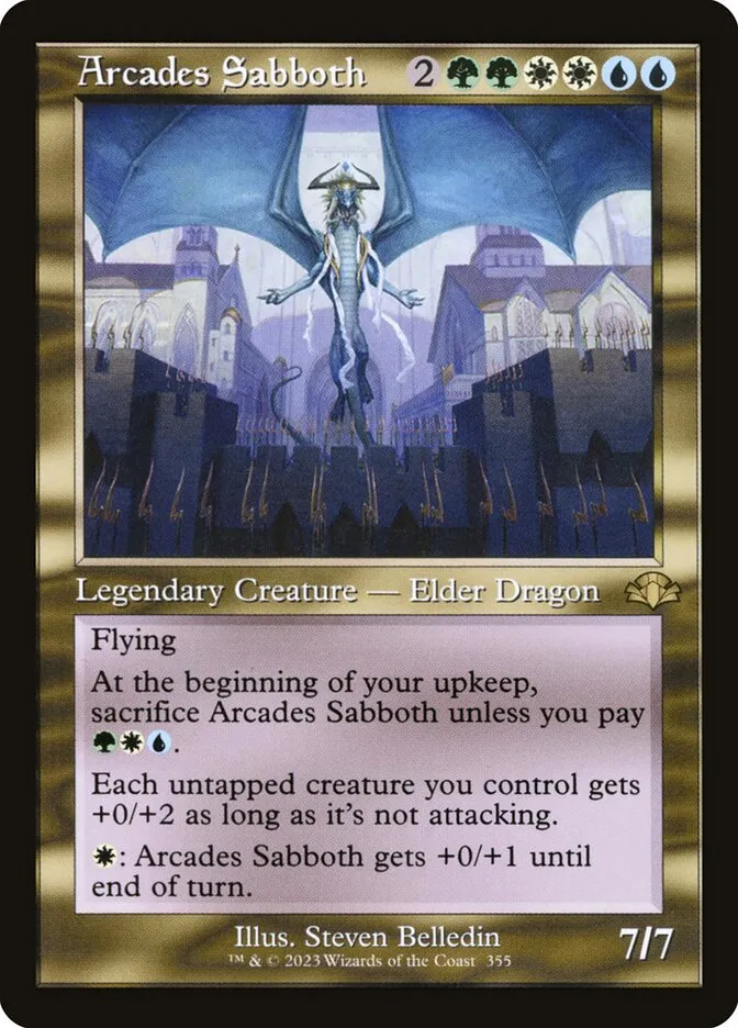 2023 Dominaria Remastered Arcades Sabboth #355 rare card image