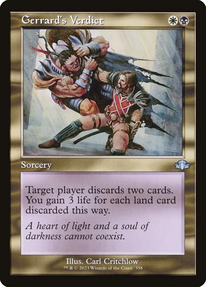 2023 Dominaria Remastered Gerrard's Verdict #358 uncommon card image
