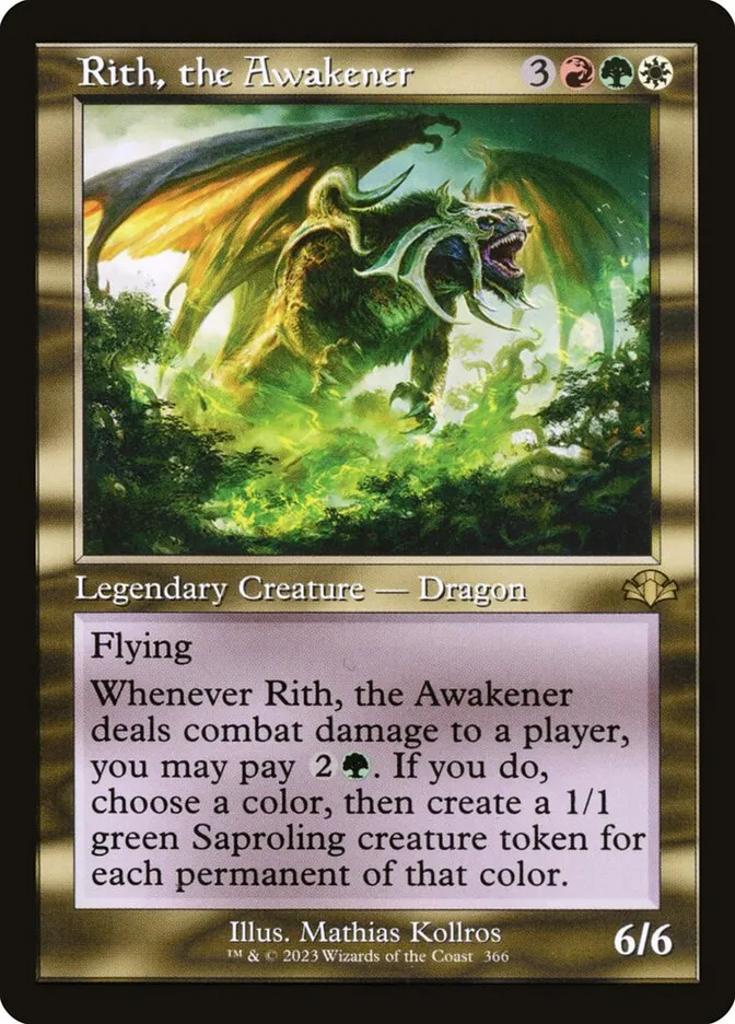 2023 Dominaria Remastered Rith, the Awakener #366 rare card image