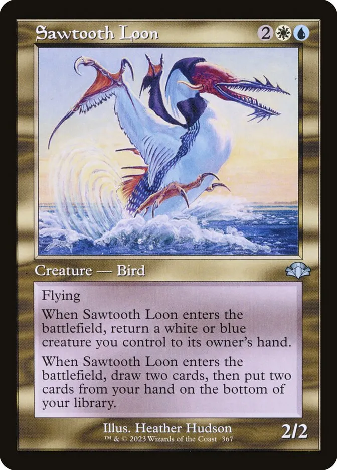 2023 Dominaria Remastered Sawtooth Loon #367 uncommon card image