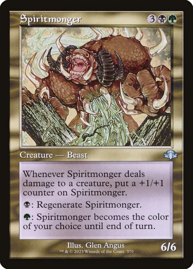 2023 Dominaria Remastered Spiritmonger #370 uncommon card image
